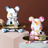 Crayvora | Bäver Graffiti Målad Skulptur Tablett för Heminredning Carvallo