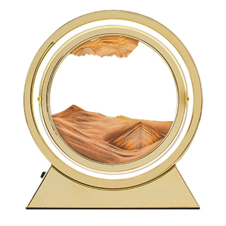 Kreativ 360° Rotera Snabbsand Lampa - Dynamisk Sandkonst Ljus Carvallo