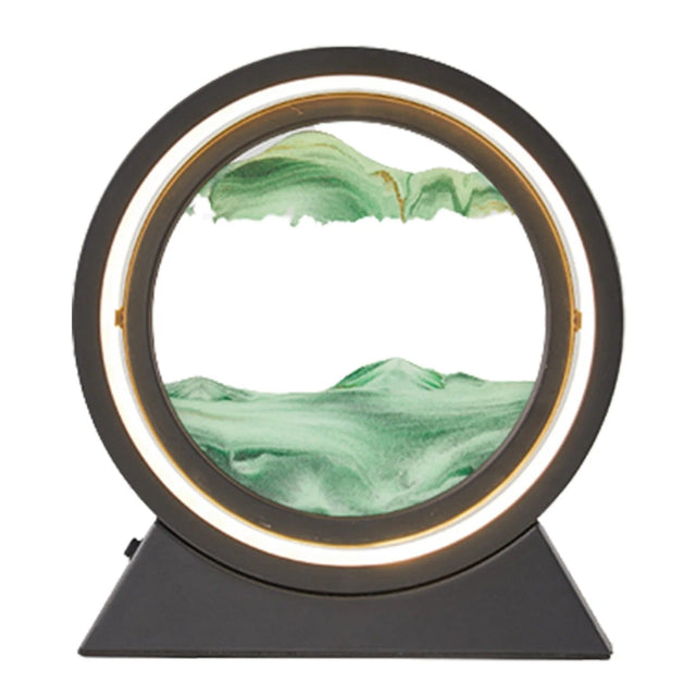 Kreativ 360° Rotera Snabbsand Lampa - Dynamisk Sandkonst Ljus Carvallo