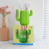 Kreativ Kaktusformad Skrivbordsorganiserare Harpikspennehållare Carvallo