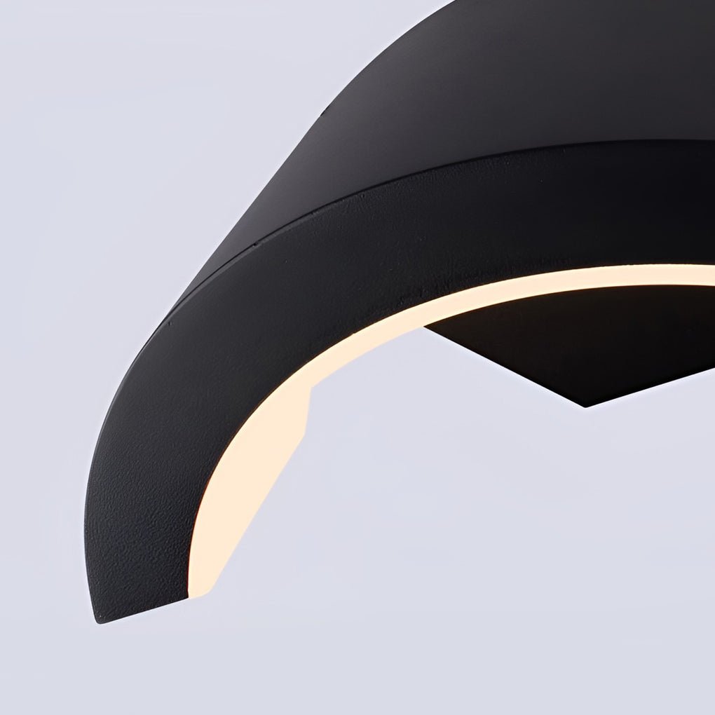 Utomhusvägglampa med böjd LED-design Carvallo