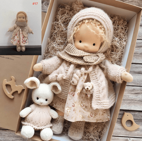 Dolls Hantverkad Bomull Mjukleksak Gåvoset Carvallo