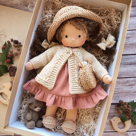 Dolls Hantverkad Bomull Mjukleksak Gåvoset Carvallo