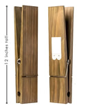 PineGrip Handdukshållare - Elegant badrumshanddukklämma av trä Carvallo