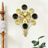 Modern Metallisk Tyst Väggklocka - Ballongformad, Dekorativ för Vardagsrum och Sovrum Carvallo