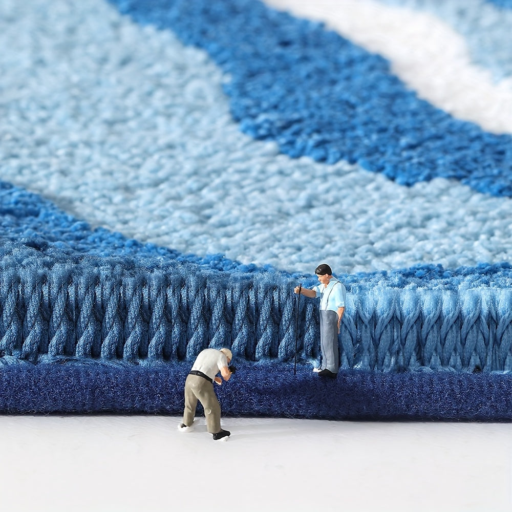 Geometrisk Badrumsmatta – Absorberande och Mjuk med Rutschfri Baksida Carvallo