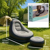 Uppblåsbart soffa med ottoman – Snabbt uppblåsbart & ideal för camping eller vardagsrum Carvallo