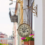 RetroCharm - Vintage tågstation väggur med tidlös attraktion Carvallo