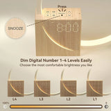 Carvallo – Stilren Nattlampa med Touchkontroll och Väggur Funktion Carvallo