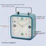 Fyrkantig Metall Väckarklocka med Nattljus och Snooze-funktion Carvallo