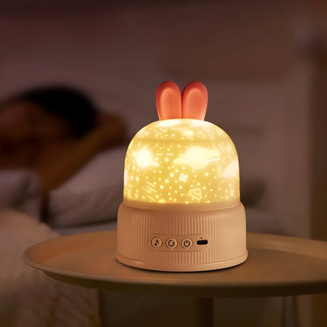 BunnyBeam Light - Avslappnad Söt Kaninprojektor-Nattljus för Barn Carvallo