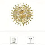 Stort Modernt Guld Väggur - Tyst Drift för Vardagsrum, Sovrum & Kontor Carvallo