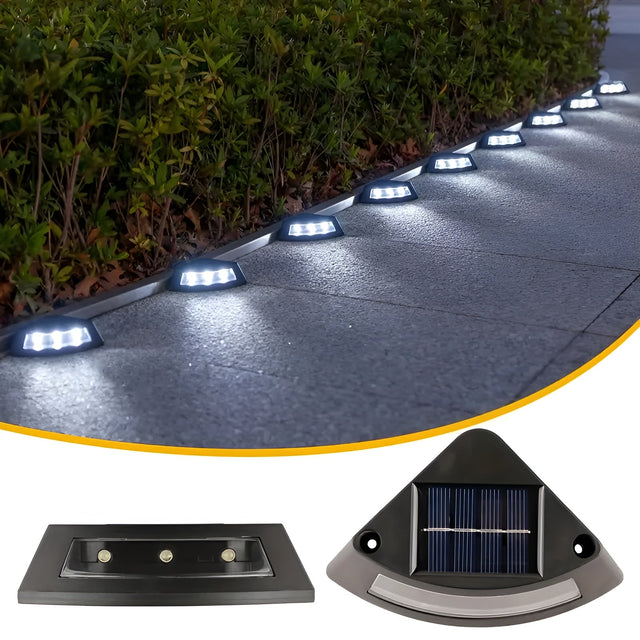 Solälskande trappbelysning i ett 4-pack – Väderbeständig | Perfekt för trädgård, gångvägar och utomhusområden Carvallo