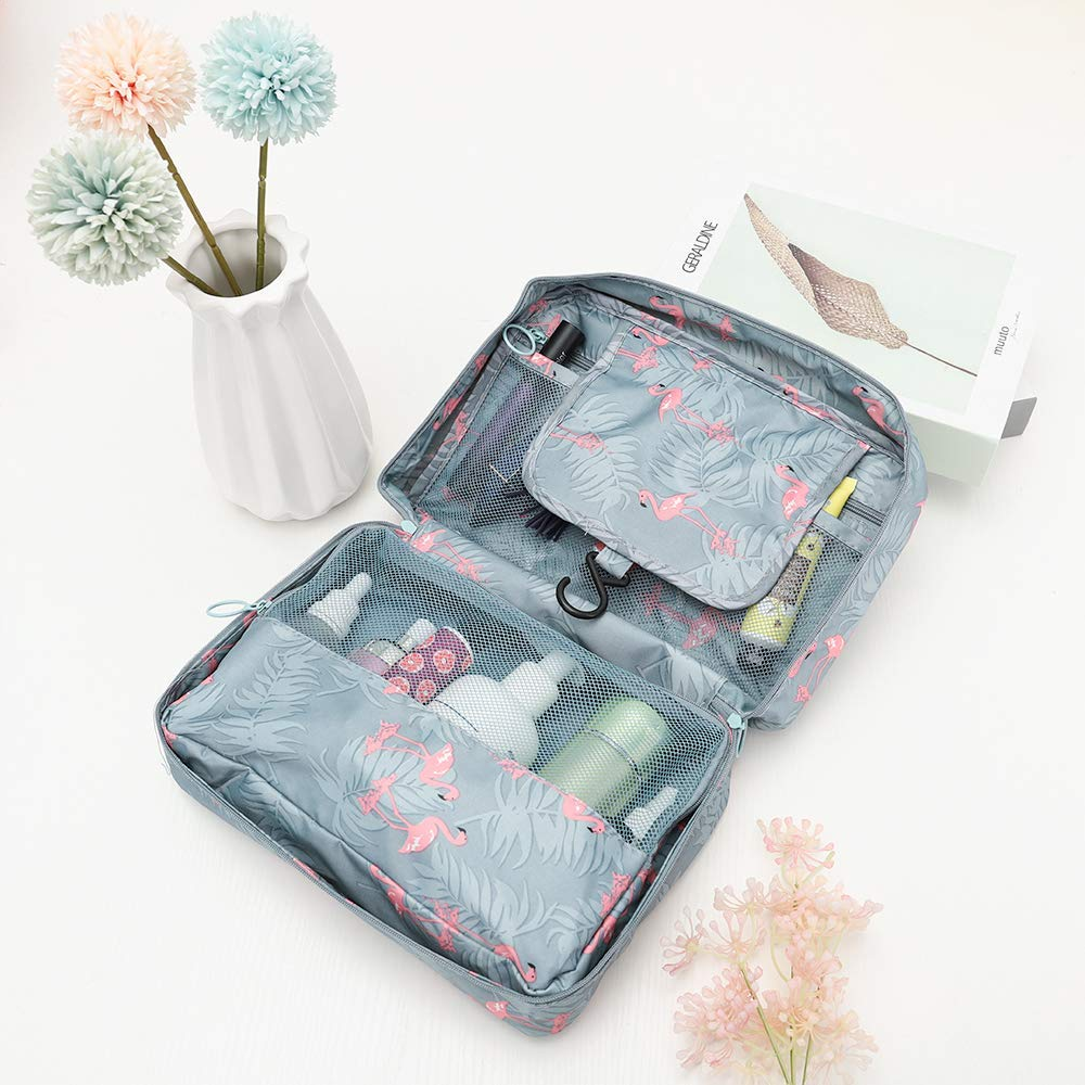 Carvallo Reise-Kosmetiktasche | Vattentålig & med krok | Fällbar & Vadderad | För Damer & Herrar Carvallo