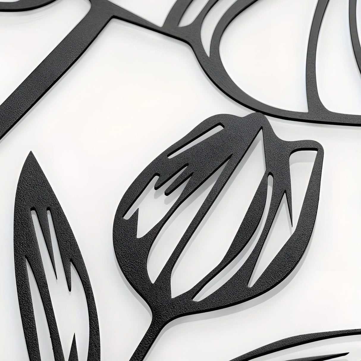 LotusCharm Decor - 4-delat blommor metall väggdekor Carvallo