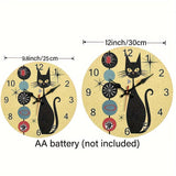 CoolCat - Tyst Träväggklocka med Modern Design Carvallo