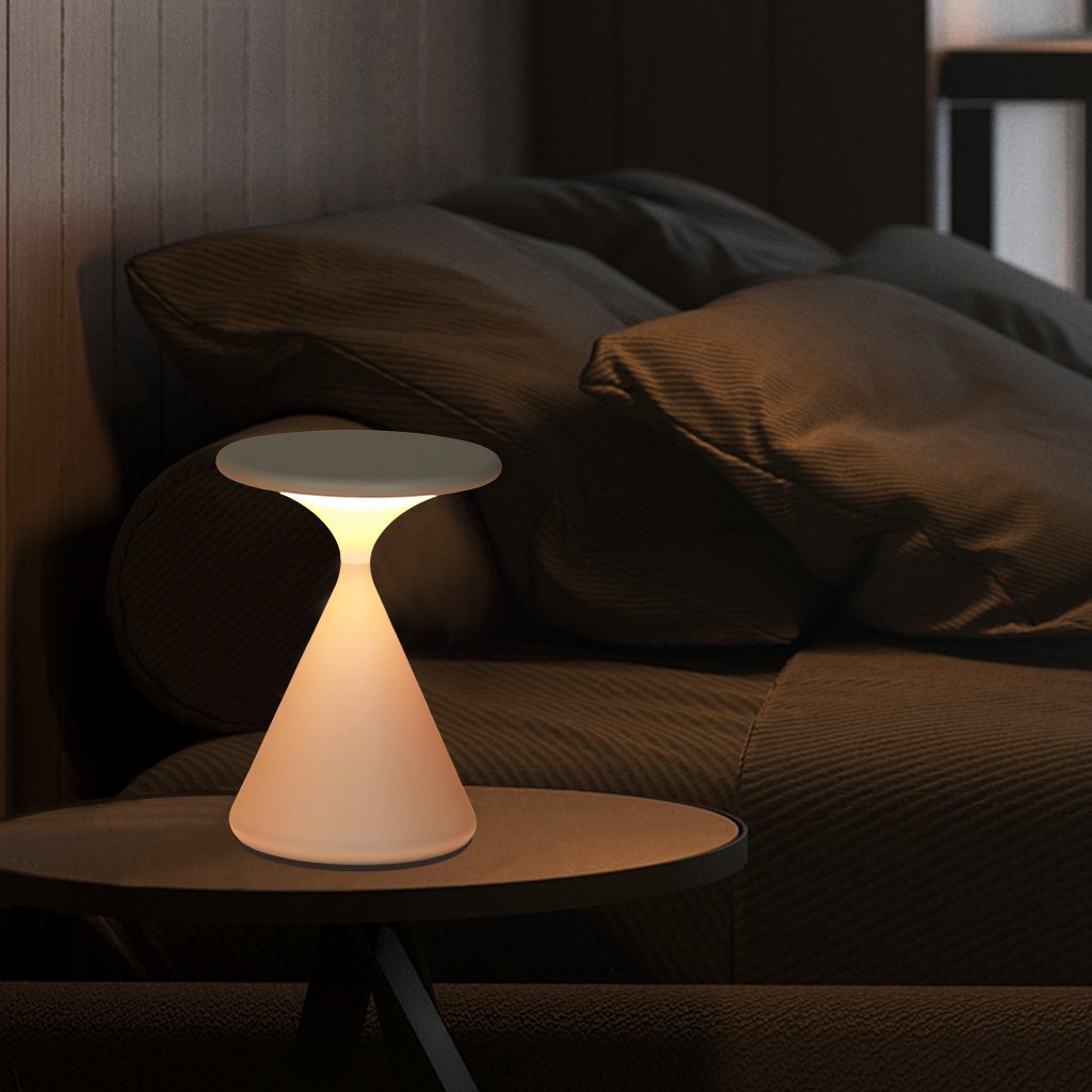 Uppladdningsbar LED-bordslampa | 100h driftstid | Varm vitt ljus | Minimalistisk & Touch-dimbar Carvallo
