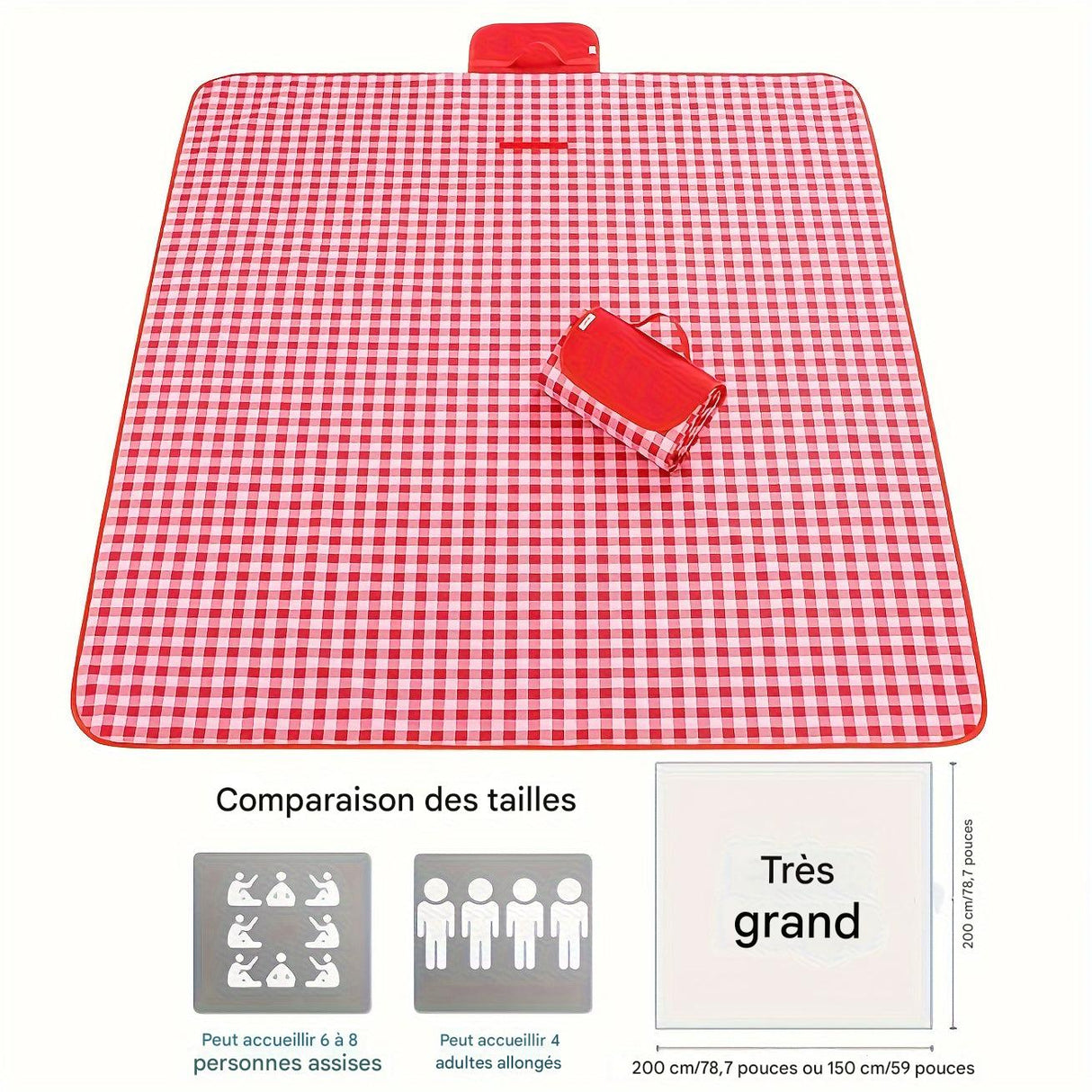 Picknickfilt Waterproof Utomhusmatta Carvallo