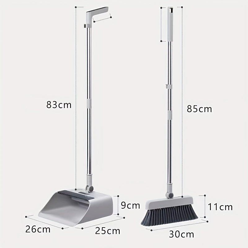 Carvallo- och sopskyffelset Cleanovo Duo | Multifunktionell med självrengörande kam | Ergonomisk & platsbesparande Carvallo