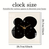 FloralTime - Tyst Fyrkantig Väggklocka med Blommönster Carvallo