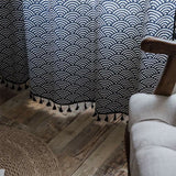 Fiskfjäll Semi Blockout Tassel Gardin i Marin Bomull Carvallo