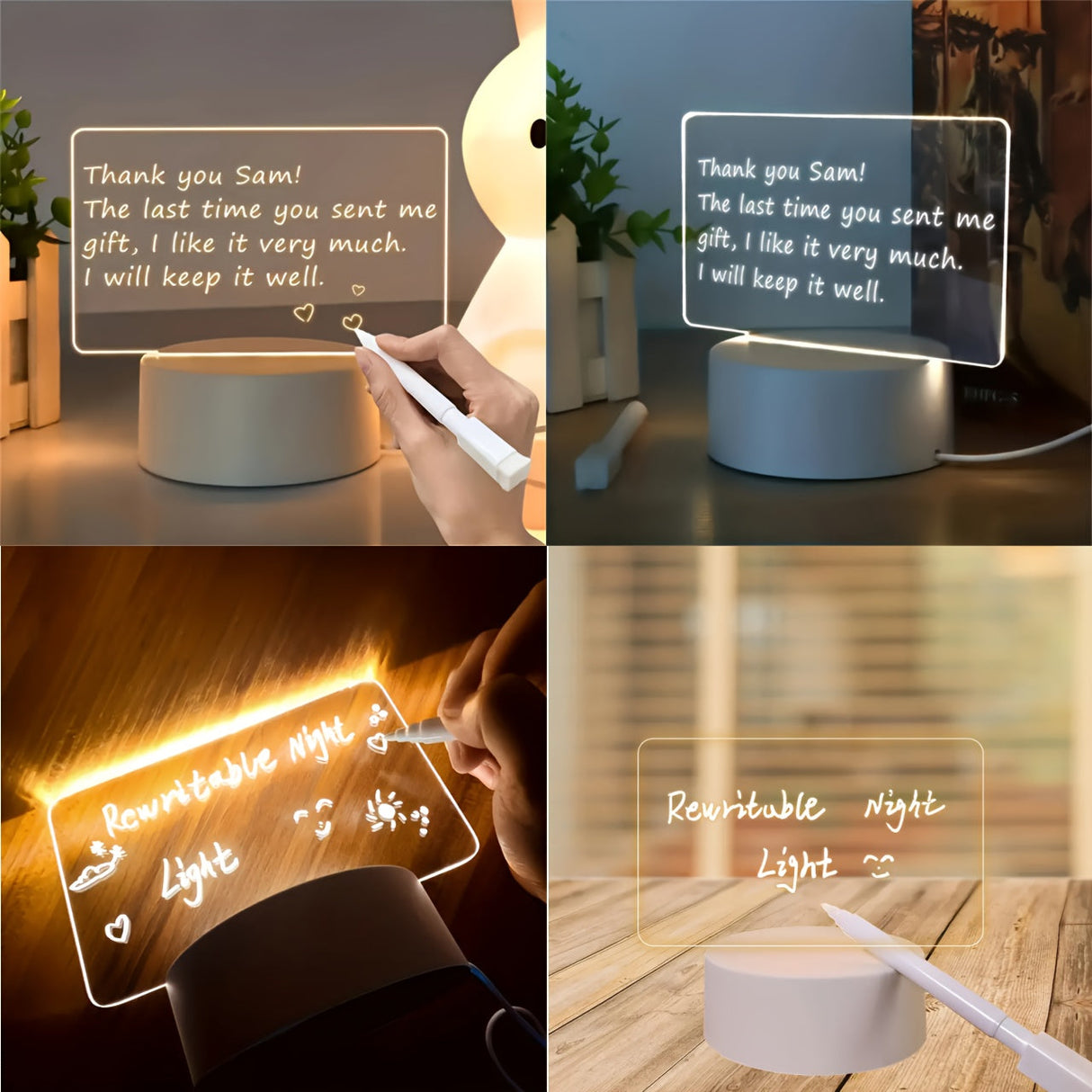 LumiBoard - Modern LED Skrivtavla Bordslampa med Penna Carvallo