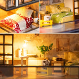 Miniatyr Villa 3D Pussel Kit – Handgjord Modell med LED-belysning och Detaljerad Interiör Carvallo