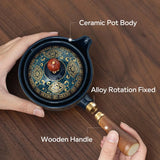 SpinTea 360° roterande teservis – Inkluderar 4 koppar och praktisk förvaringspåse MILA Sverige