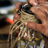 Rustik Glasvas med Jute Snöre – Dekorativ och Tidlös för Din Inredning Carvallo