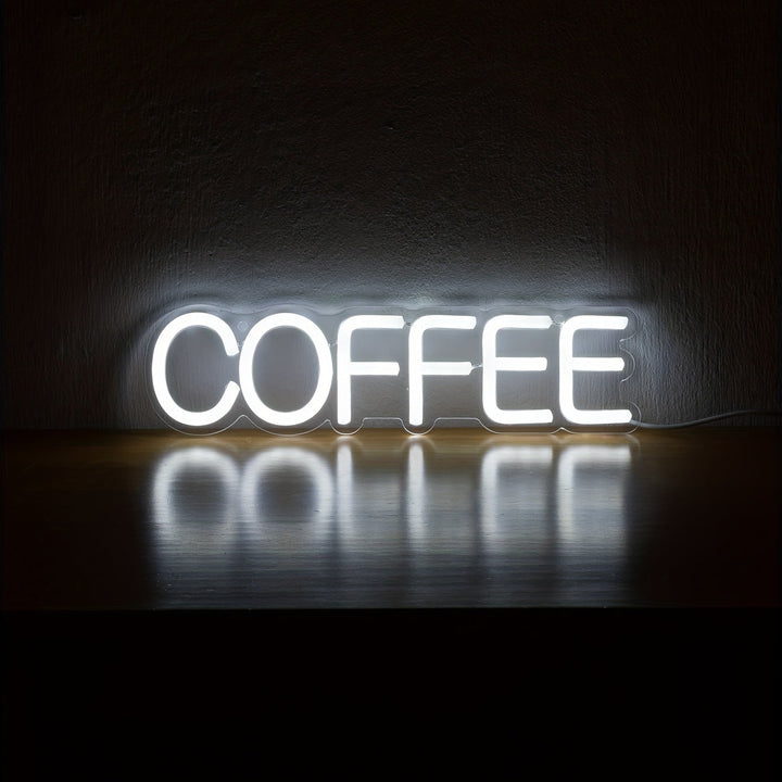 Stilfulla LED-neonskylten Kaffe Carvallo