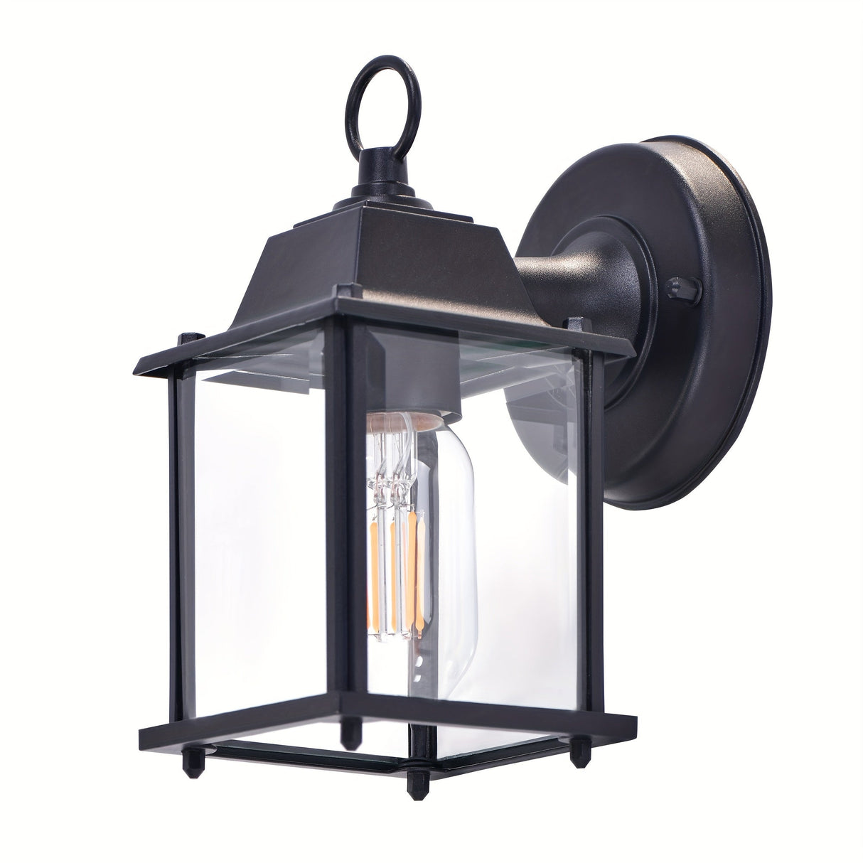 Utomhus Vägglampa Glas Lantern Metall Ram Carvallo