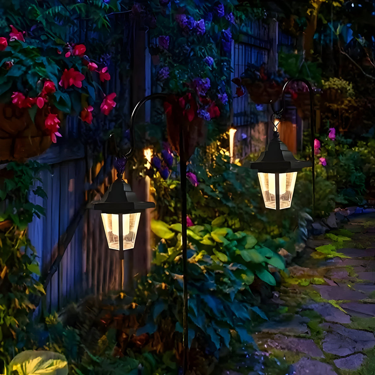 LumiTrail Light – Vintage 2-pack solcelliga trädgårdslampor för utomhus med LED Carvallo