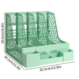 Skrivbordsdokumentorganisatör – 4 fack, utrymmesbesparande, avtagbar och lämplig för kontorsmaterial Carvallo