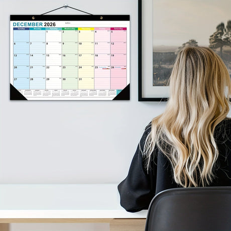 Väggkalender med stor skrivbar månadsöversikt Carvallo
