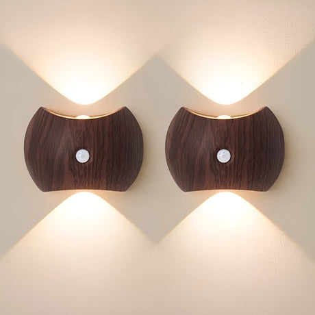 LED-vägglampa med rörelsesensor – uppladdningsbar & smart | Ideal för sovrum & hall Carvallo