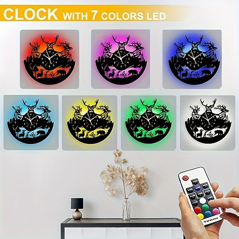 DeerGlow - Stilla Hjort Vinyl Väggklocka Carvallo