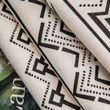 Geometrisk Fringe Gardin Semi Mörkläggande Draperier i Bomullsblandning Carvallo