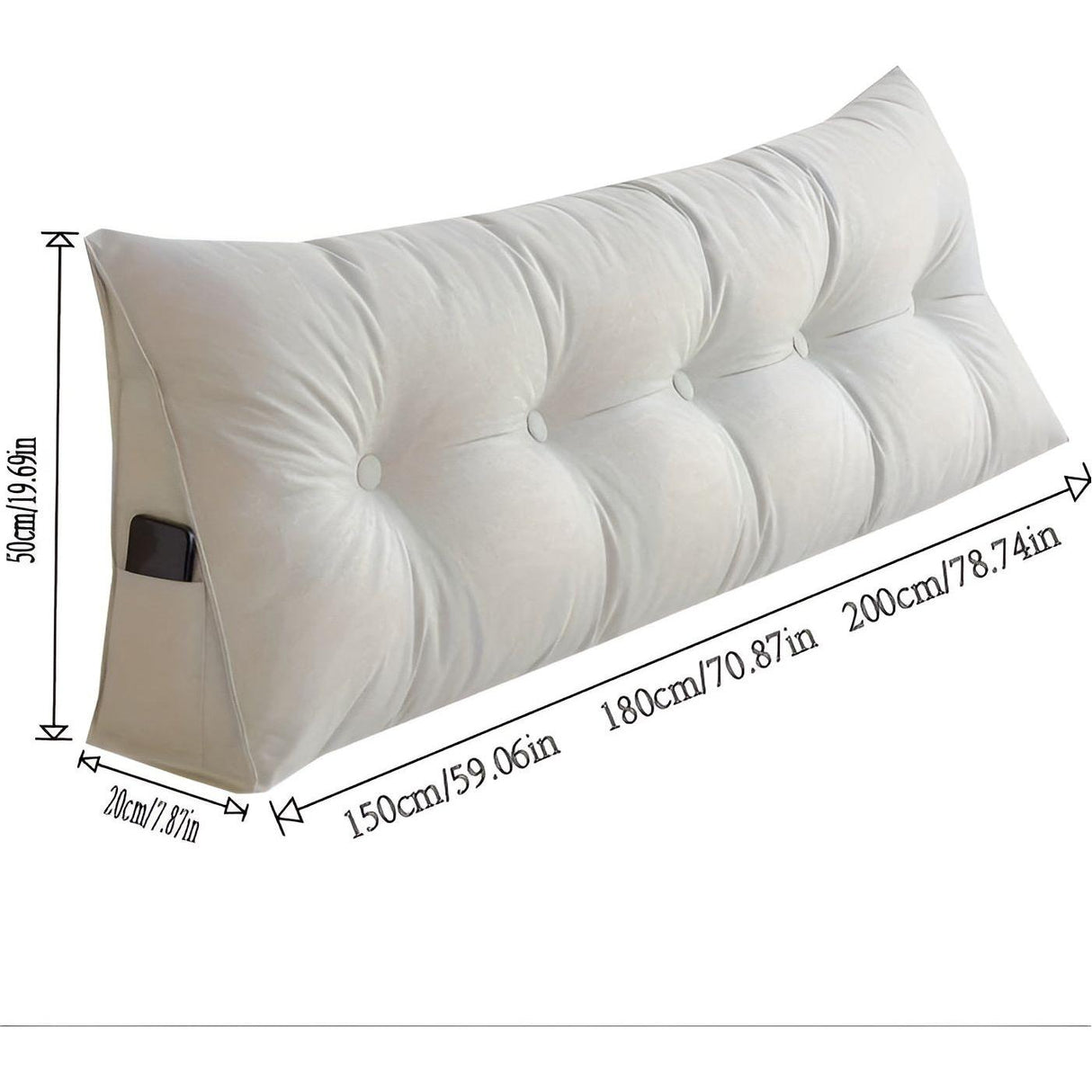 PlushTriangle Kudde – Andas Linne Triangulär Ryggkudde Carvallo