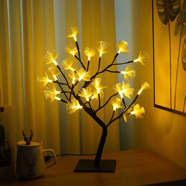 Carvallo BloomTree | Fiber optic LED tree lamp | Warm white | Birch look with flowers | For magical light moments Carvallo