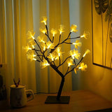Carvallo BloomTree | Fiber optic LED tree lamp | Warm white | Birch look with flowers | For magical light moments Carvallo