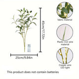 RoyaleGlow Ljusuppsättning Olivträd LED-lampa – Modern inredning för festliga tillfällen, bröllop, födelsedagar och feststämning, idealisk för matbord, skåp eller caféinredning Carvallo