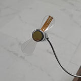Bärbar USB LED Klockfläkt med Tidsvisning Carvallo