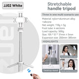 Bluetooth Selfie Stick med Stativ – 4-sektions Förlängningsbar Rotera Handtag för Stabila Skott Carvallo