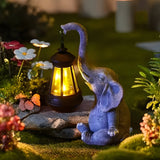 SunTrunk Light – Solcellsdriven elefantstaty med ljus Carvallo