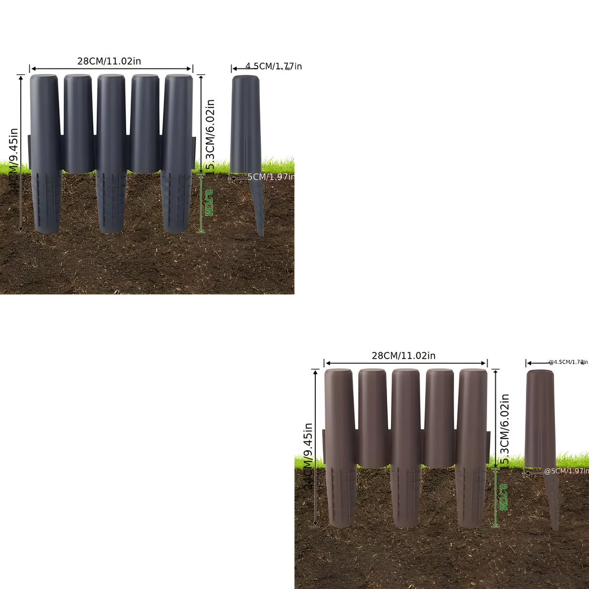 GardenEdge Pro - Dekorativ Gräskant Blomrabatt Trädgård Carvallo