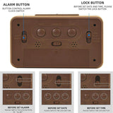 Trä Digital Väckarklocka – LED-display med Temperatur och Datum Carvallo