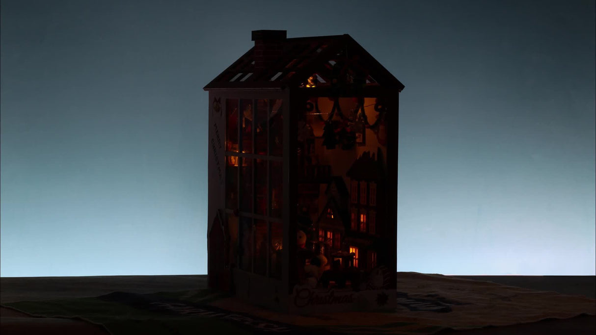 DIY Miniatyr Julhus – 3D Pussel Set för Jul och Festlig Dekoration Carvallo