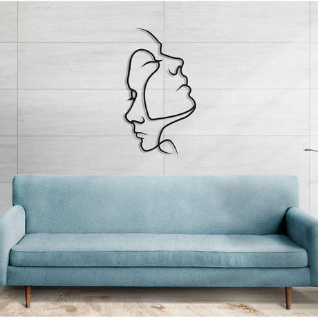 AbstractAffection Decor - Minimalistiskt par-huvudbild väggdekoration Carvallo
