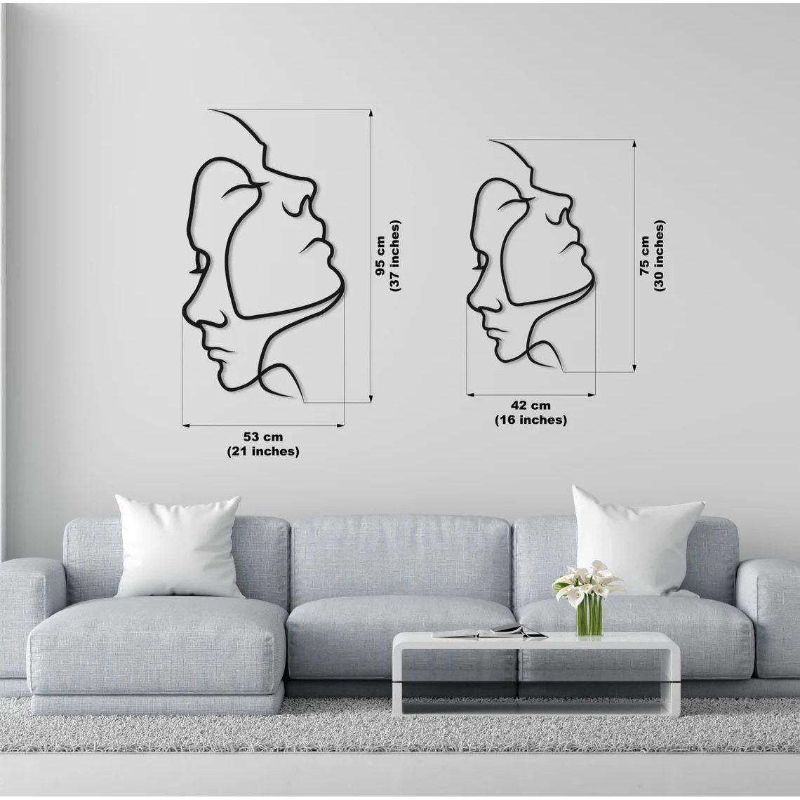 AbstractAffection Decor - Minimalistiskt par-huvudbild väggdekoration Carvallo