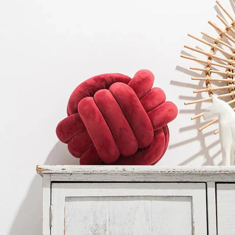 Dekorativ Knuten Suede Effekt Boll Mjuk Kudde Pillow Carvallo